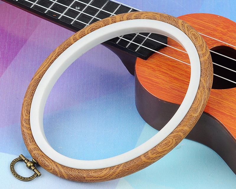 Oval Faux Wood Plastic Hoops